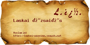 Laskai Ézsaiás névjegykártya